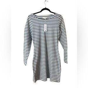 Outerknown dress blue white striped size small NWT